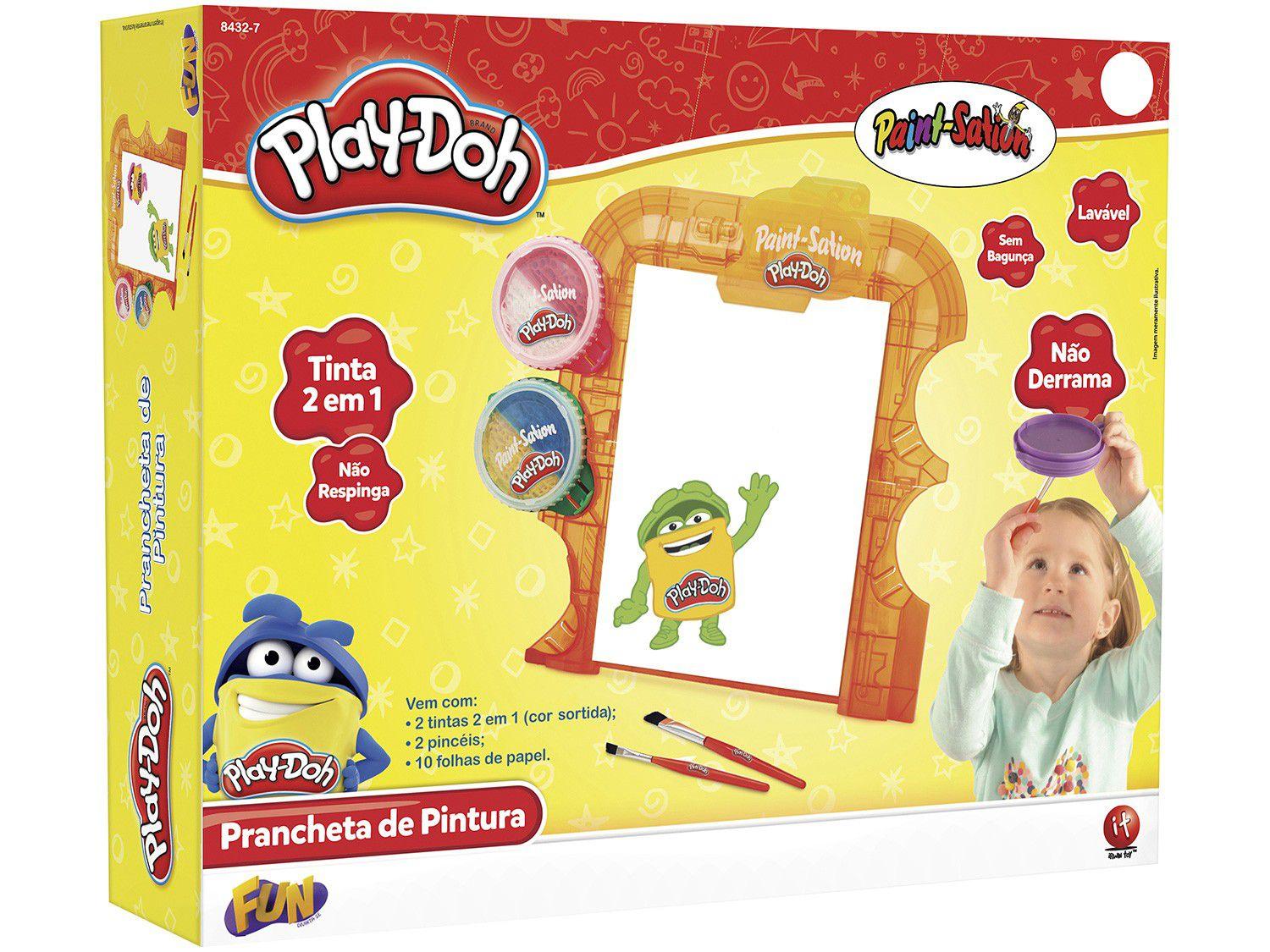 Kit de Colorir PlayDoh Prancheta de Pintura - com Acessórios Fun