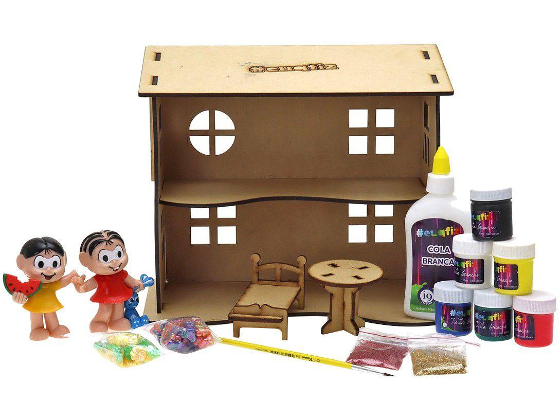 Kit de Pintura Turma da Mônica i9 Brinquedos - #euqfiz Casinha dos Sonhos Mônica e Magali