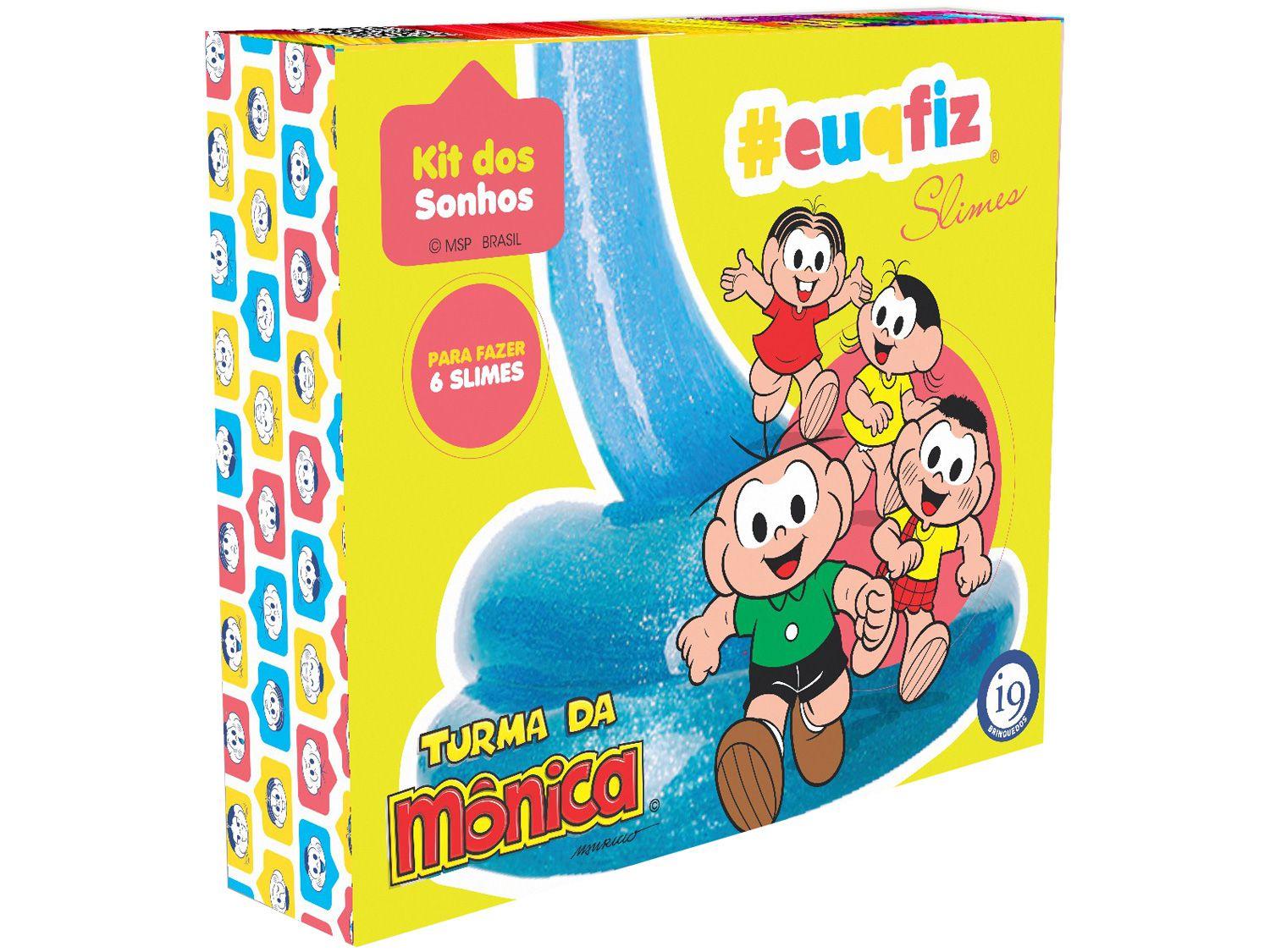 Conjunto de Slimes Turma da Mônica - #euqfiz Kit dos Sonhos de Slimes i9 Brinquedos
