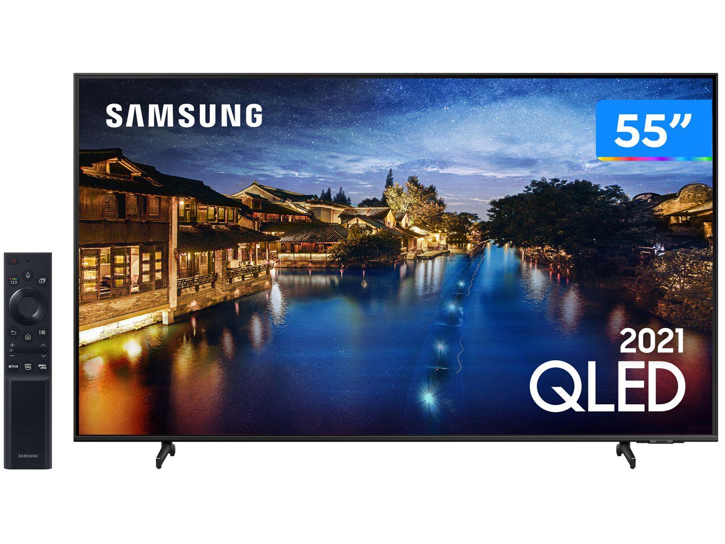 Smart TV 55" 4K QLED Samsung 55Q60AA - Wi-Fi Bluetooth HDR 3 HDMI 2 USB