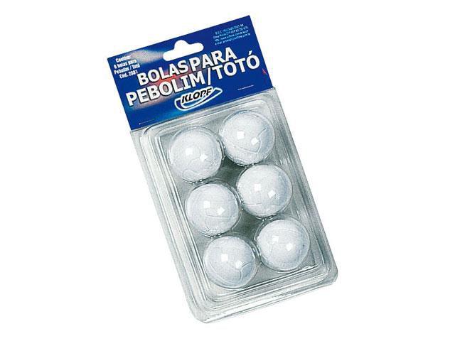 Blister com 6 bolas de Pebolim Totó - Klopf 32081