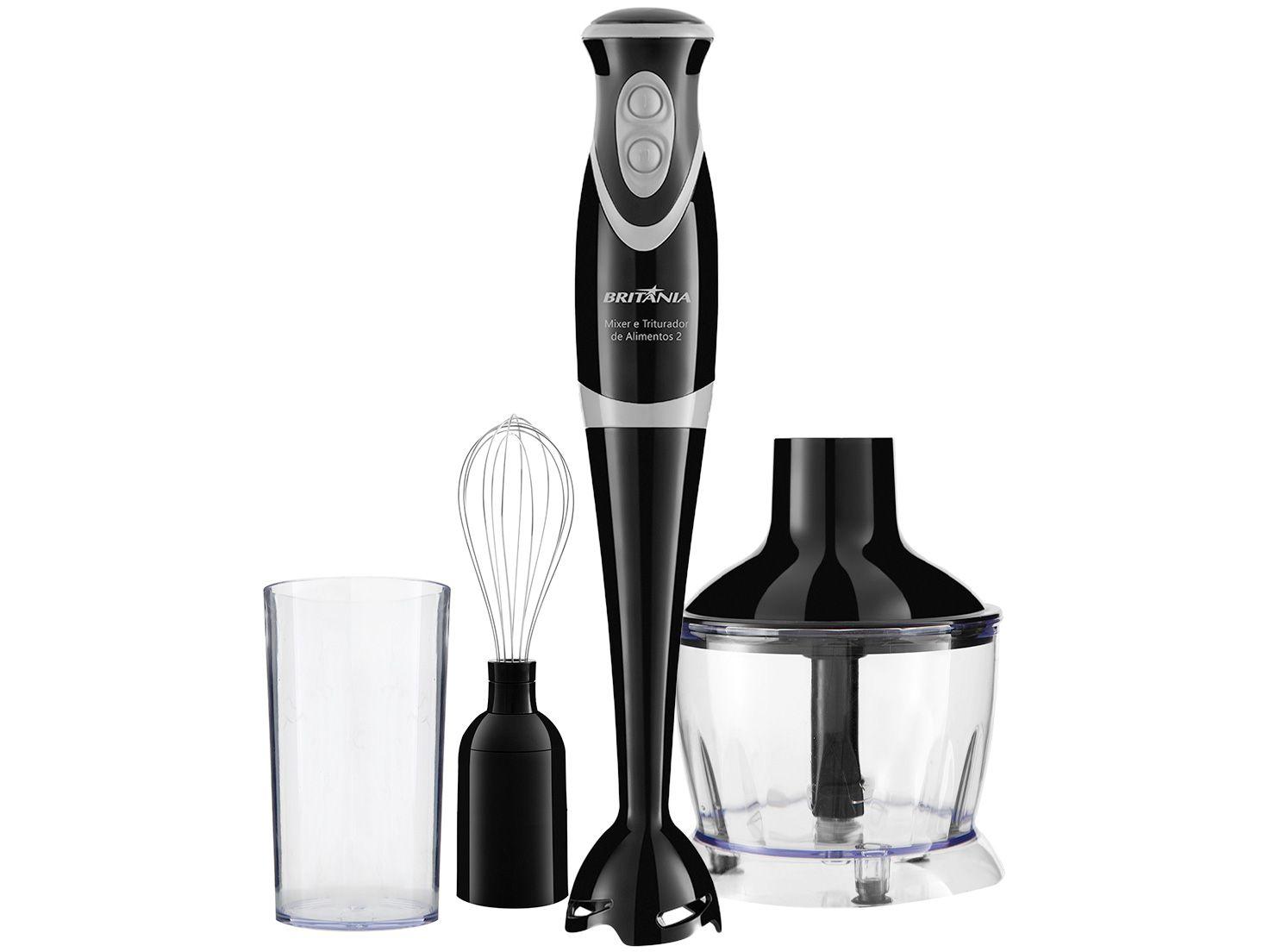 Mixer Britânia Preto 200W Tritura 2 - 2 Velocidades