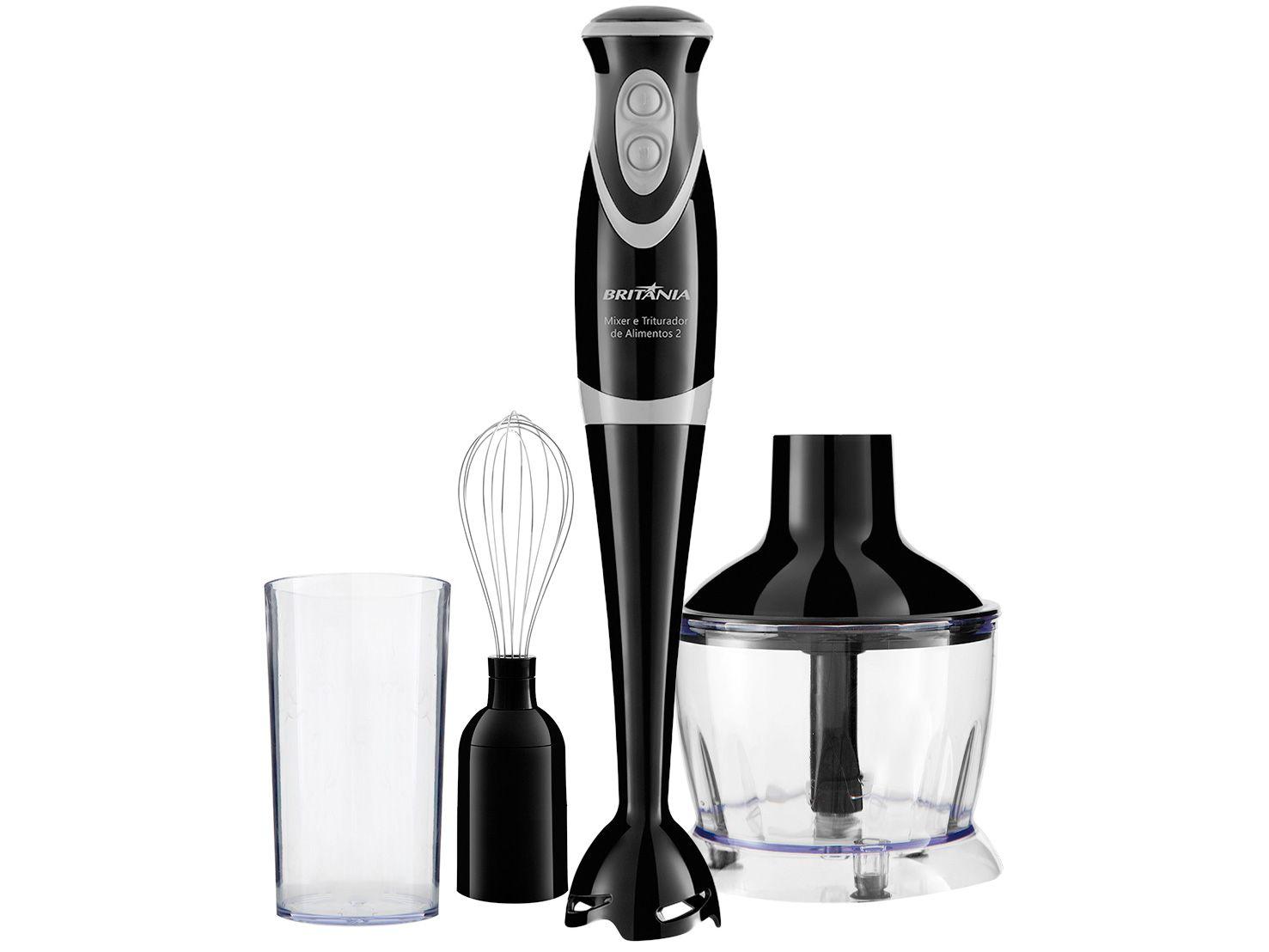 Mixer Britânia Preto 200W Tritura 2 - 2 Velocidades