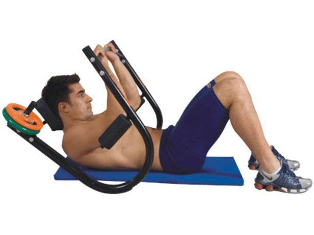 Aparelho Abdominal Ab-Three Profissional Polimet - Suporte p/ Anilhas para Alterar Intensidade e Peso