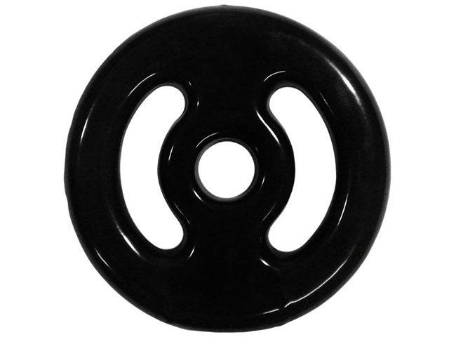Anilha 3Kg Emborrachada Preto Polimet - 0653