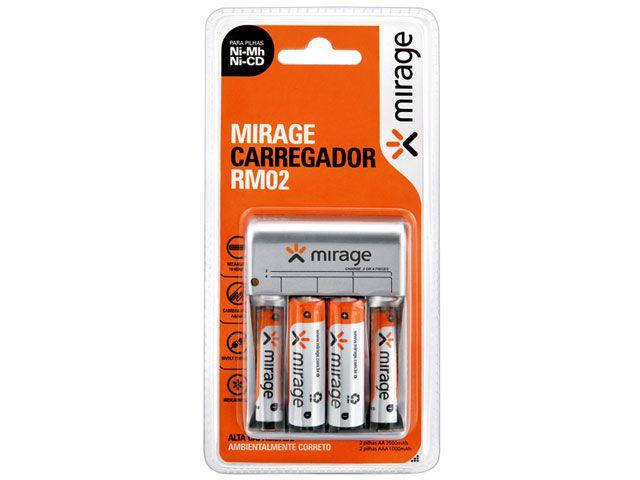 Carregador de Pilhas AA ou AAA - Mirage RM02 Multilaser