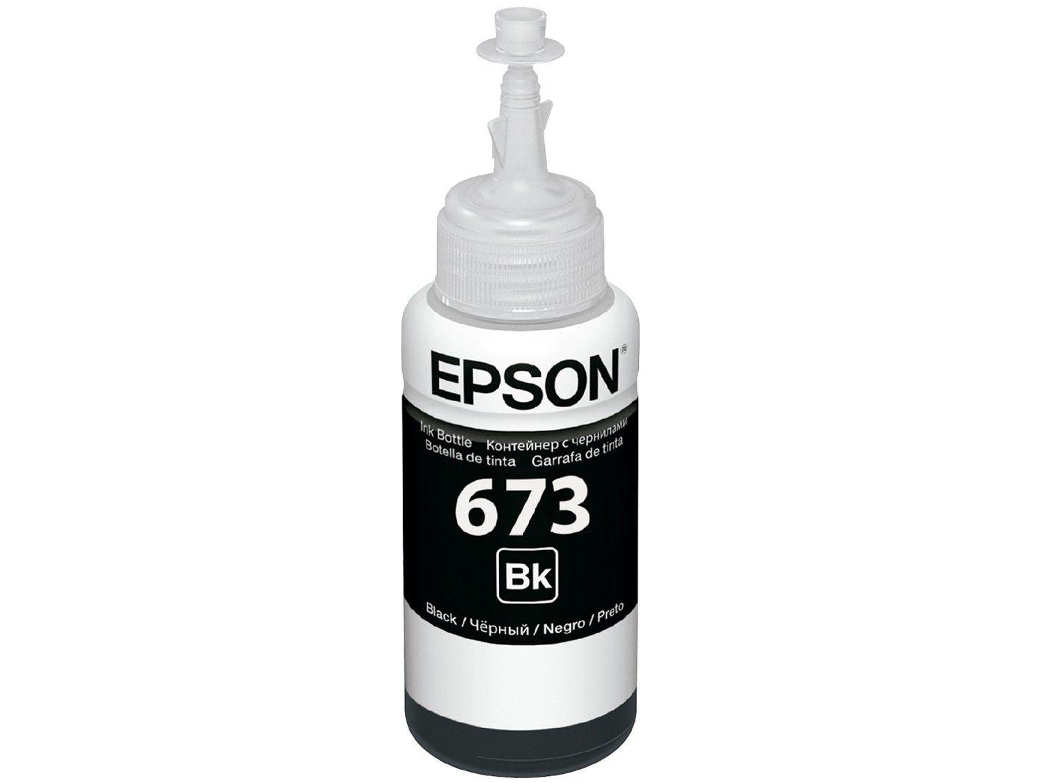 Garrafa de Tinta Epson T673120-AL Preto - Original