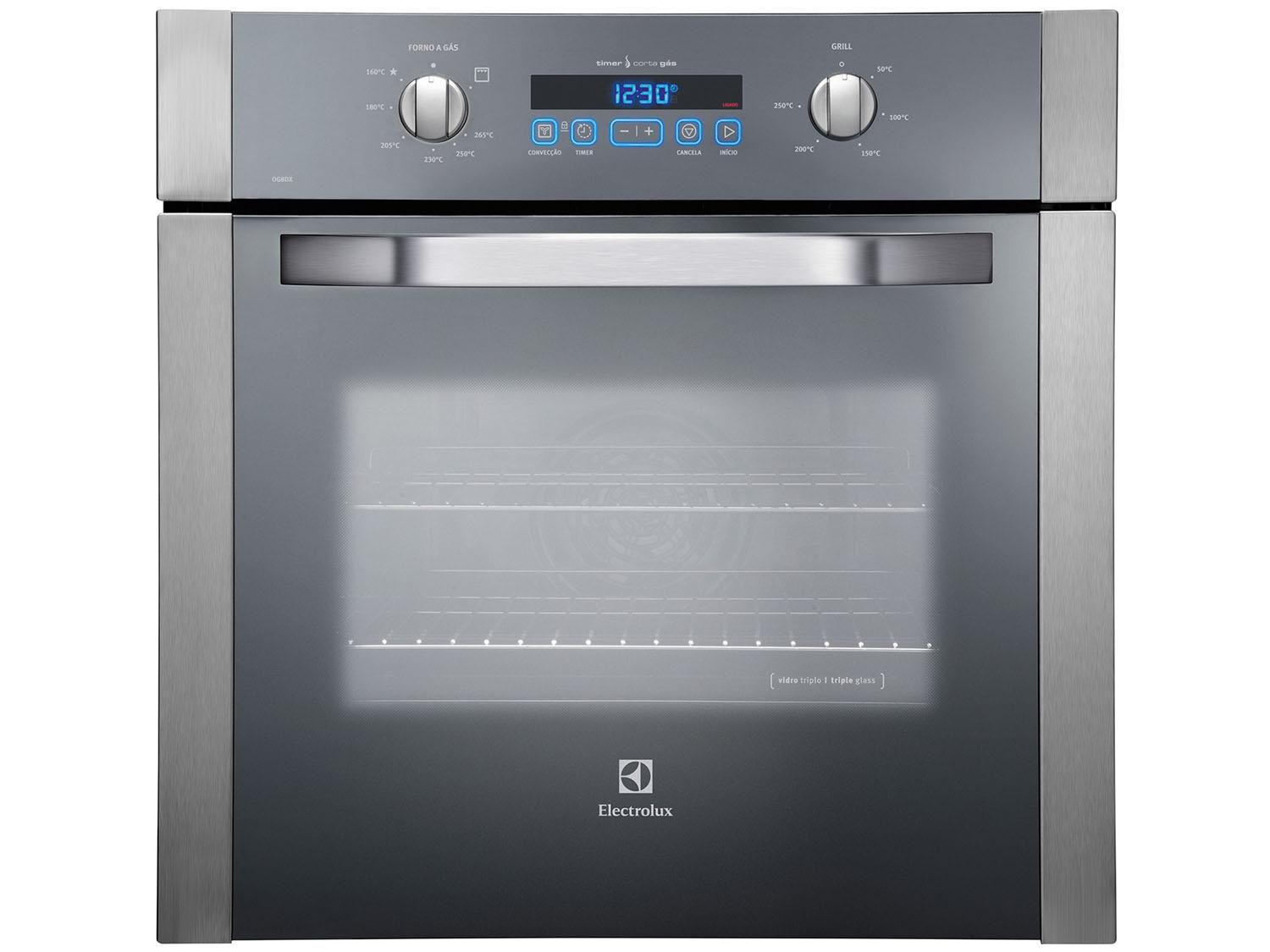 Forno de Embutir a Gás Electrolux com Grill - 73L Og8dx