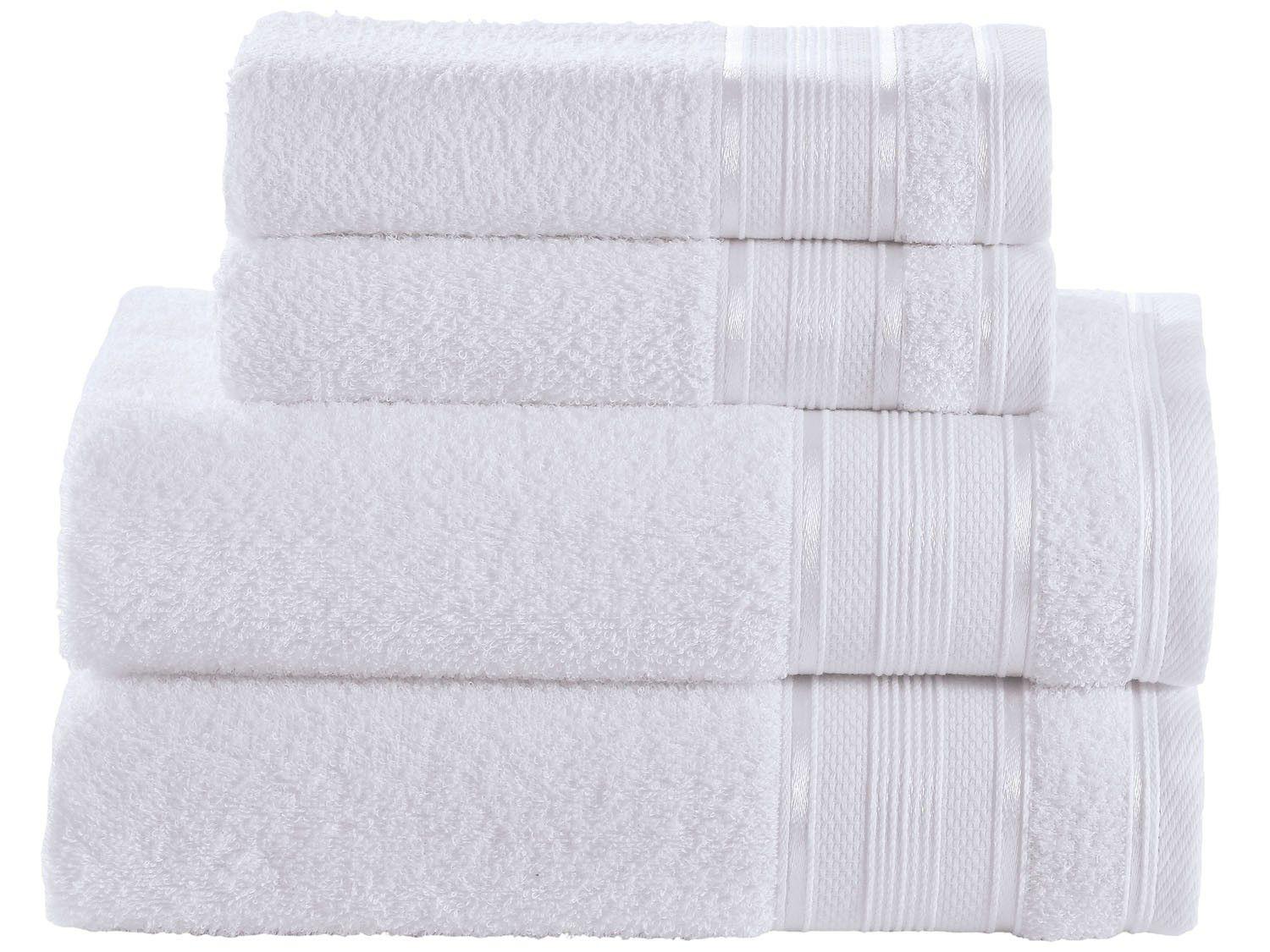 Jogo de Toalha Santista Royal Knut - 100% Algodão Branco 4 Peças