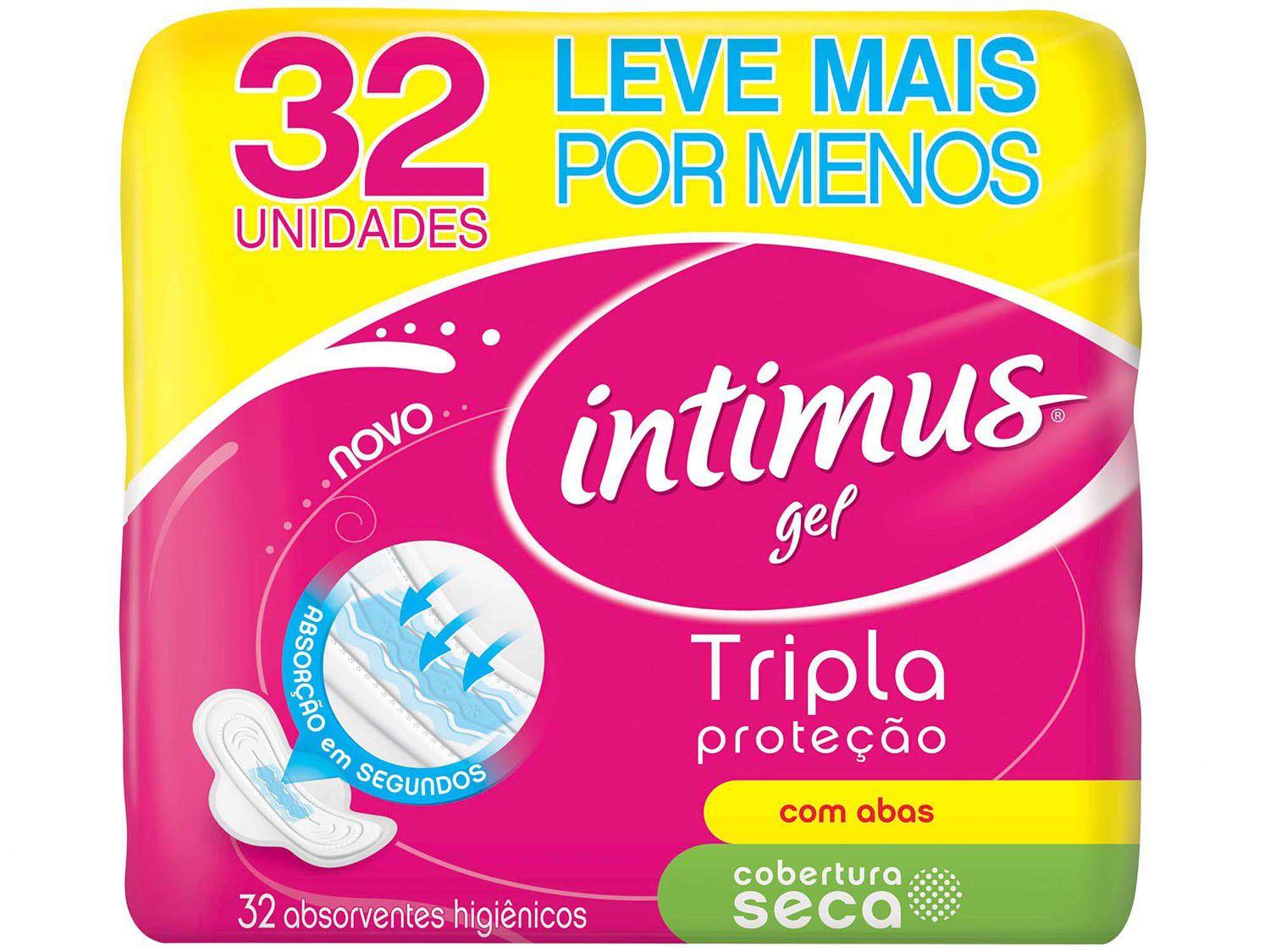Absorvente Gel Tripla Proteção com Abas - 32 unidades Intimus