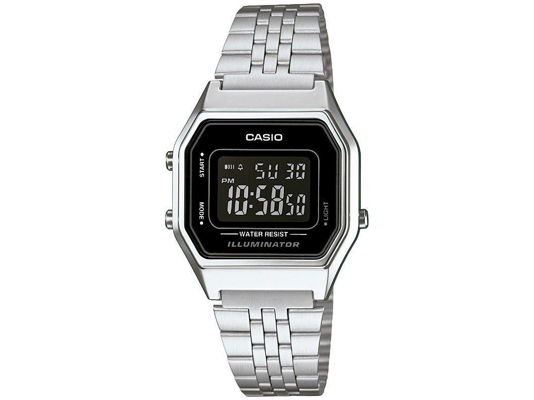 Relógio Feminino Casio Digital Vintage - LA680WA-1BDF Prata