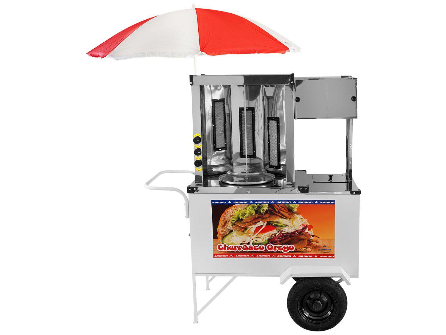 Carrinho de Churrasco Grego Armon - Street Food Luxo