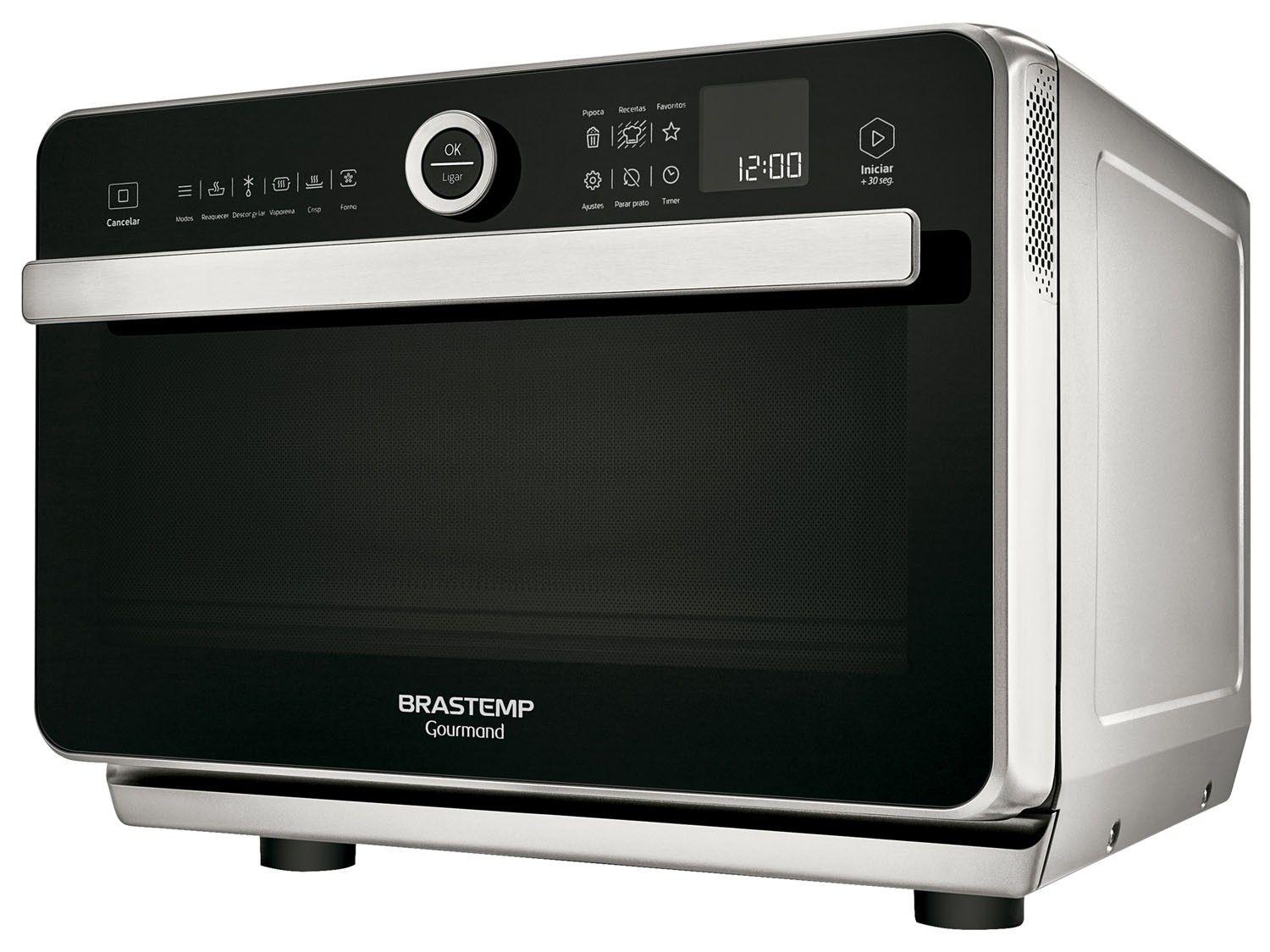 Forno com Micro-ondas Brastemp 31L com Grill - Gourmand BMR31 Timer com Acessórios