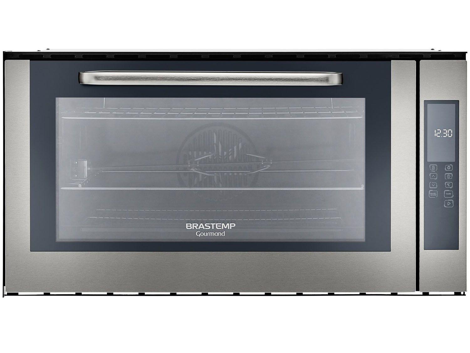 Forno Elétrico de Embutir Brastemp Gourmand Grill - com Timer com Espeto Giratório 105L BOC90 BRBNA