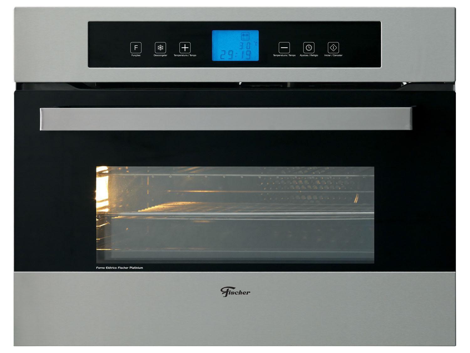 Forno de Embutir Elétrico Fischer Platinium - 17419-18935 Inox 43L Timer