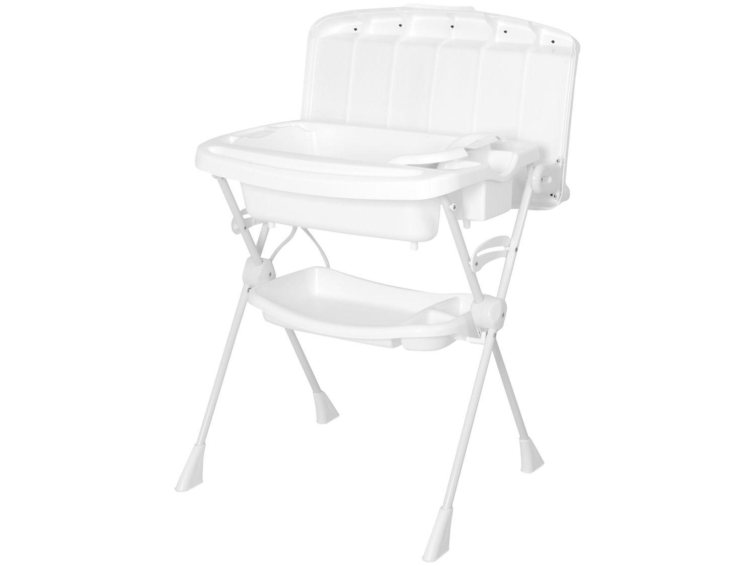 Banheira de Bebê Burigotto com Suporte e Trocador Rosa Splash Peixinhos 20L