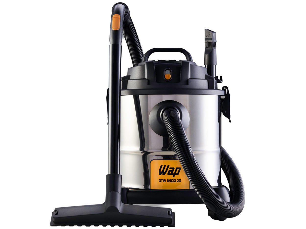 Aspirador de Pó e Água Wap 1600W - GTW Inox 20 Preto e Prata