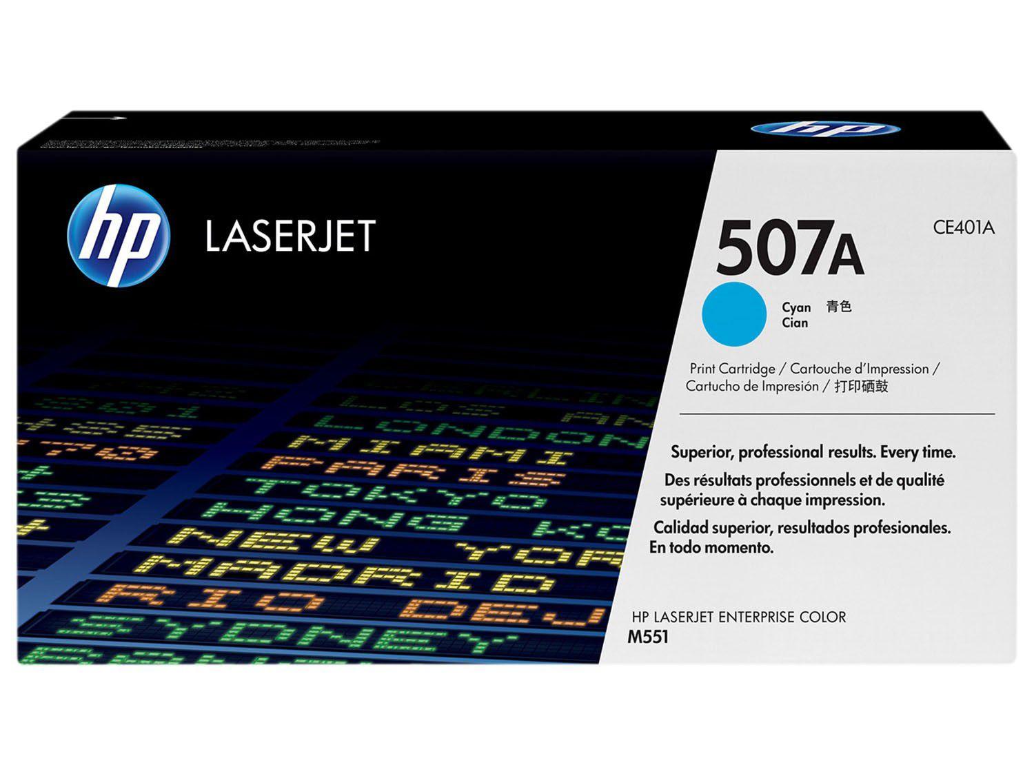 Toner HP 507A LaserJet - Ciano