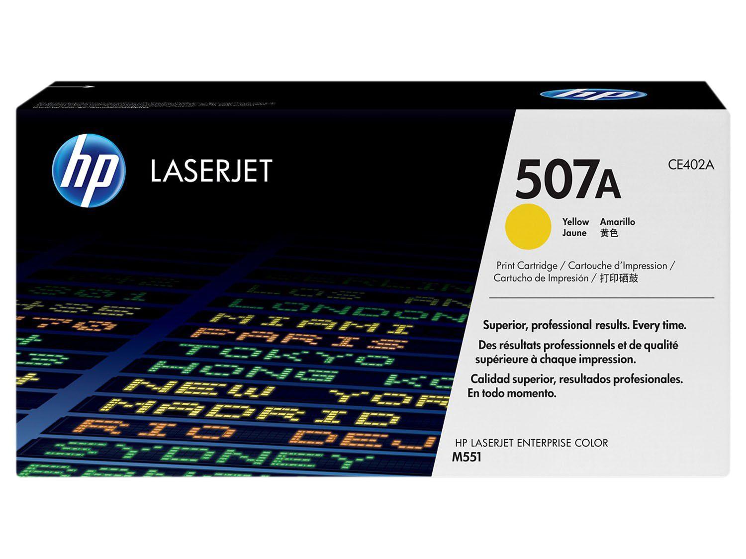 Toner HP 507A LaserJet - Amarelo