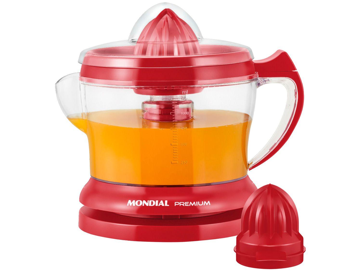 Espremedor de Frutas Mondial Red Premium E-23 - 30W 1,25L Vermelho