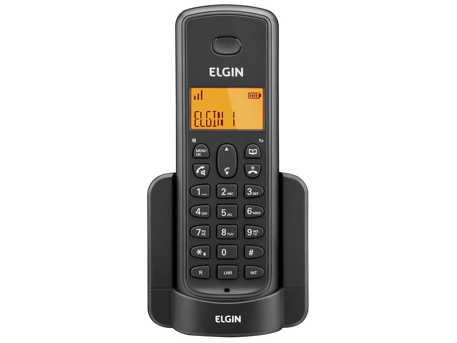 Ramal Sem Fio Elgin TSF8000R - Identificador de Chamada Viva Voz Preto