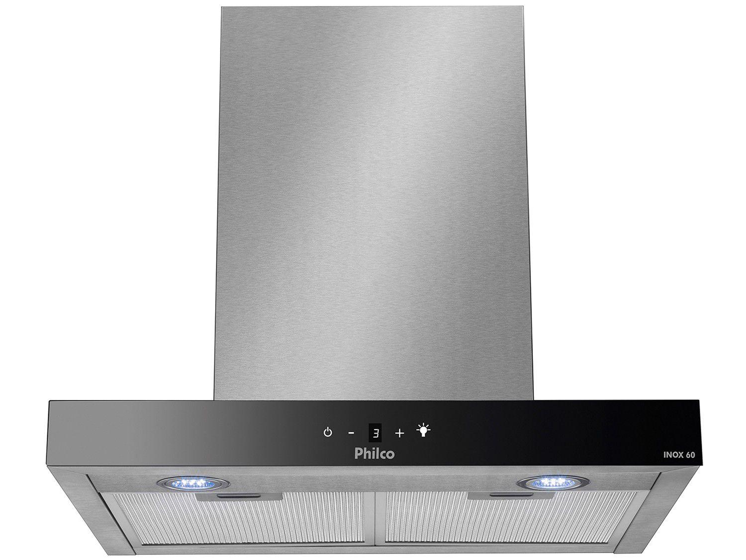 Coifa de Parede Philco 60cm 4 Bocas - 3 Velocidades Inox 60