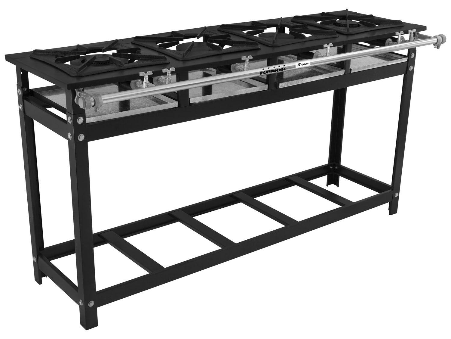 Fogão Industrial 4 Bocas Kenok Super - FBSU4B.114