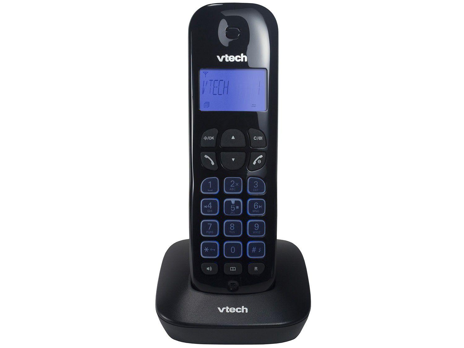Telefone sem Fio VTech VT685-SE - Identificador de Chamada Viva Voz Preto
