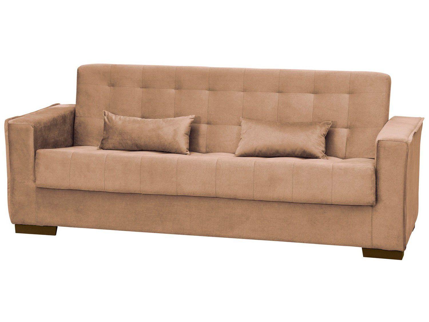 Sofá-cama 4 Lugares Suede Reclinável - Matrix Dinorá