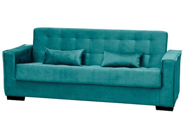 Sofá-cama 4 Lugares Veludo Reclinável - Matrix Dinorá