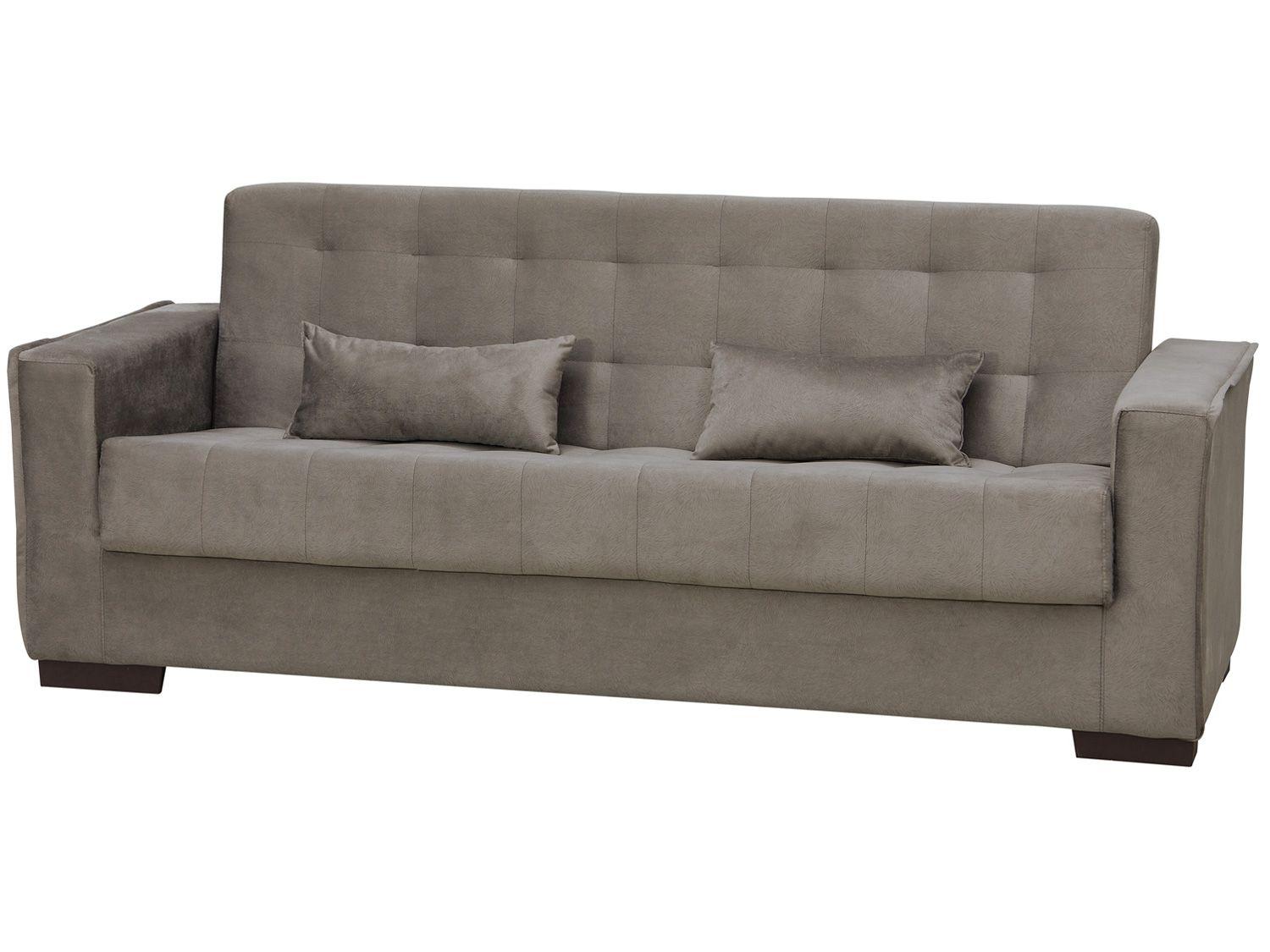 Sofá-cama 4 Lugares Suede Reclinável - Matrix Dinorá