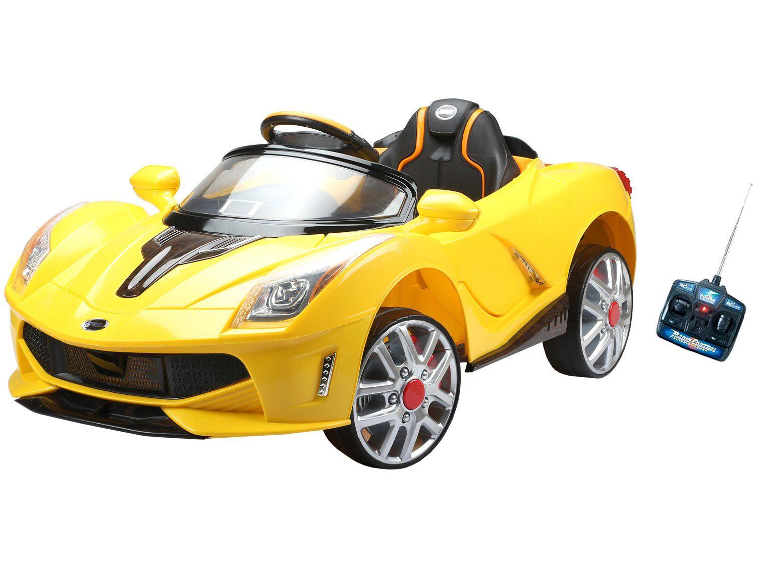 Mini Carro Elétrico Infantil Esporte Luxo - com Controle Remoto Emite Sons Bel Brink