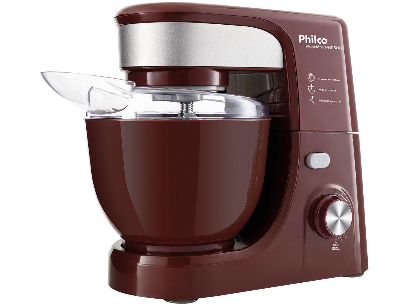 Batedeira Planetária Philco Vinho 500W PHP500 - Turbo Wine 12 Velocidades