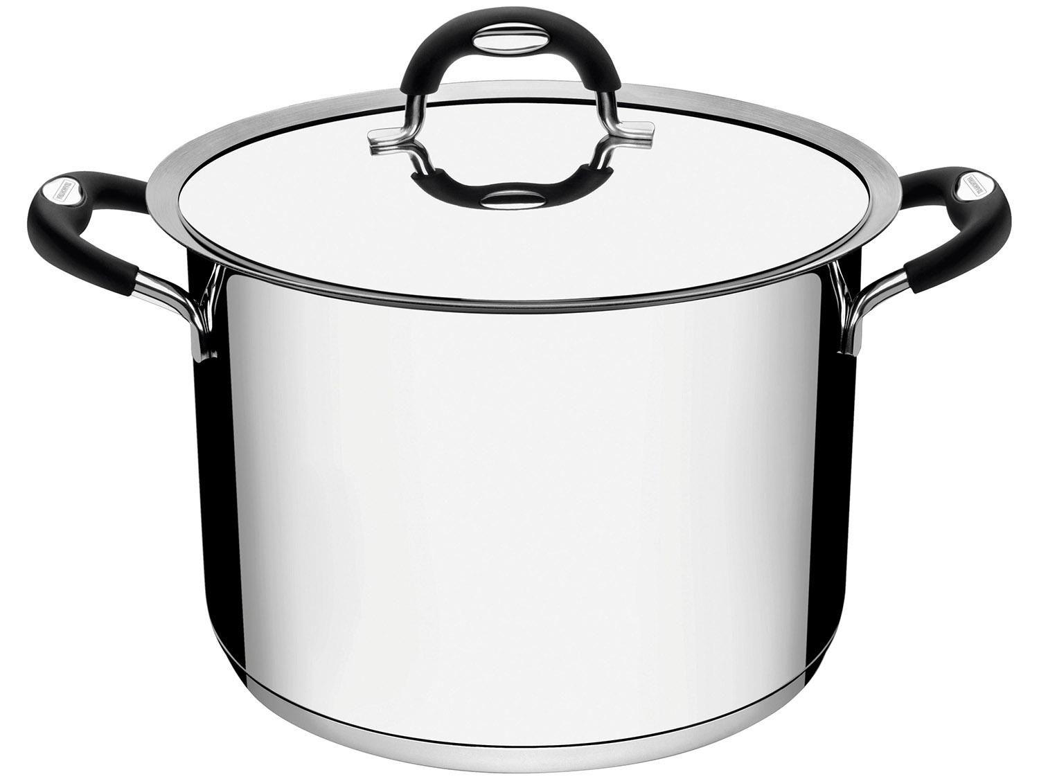 Panela Caldeirão tramontina Aço Inox 7,7L 24cm - com tampa Duo Silicone 62485/240