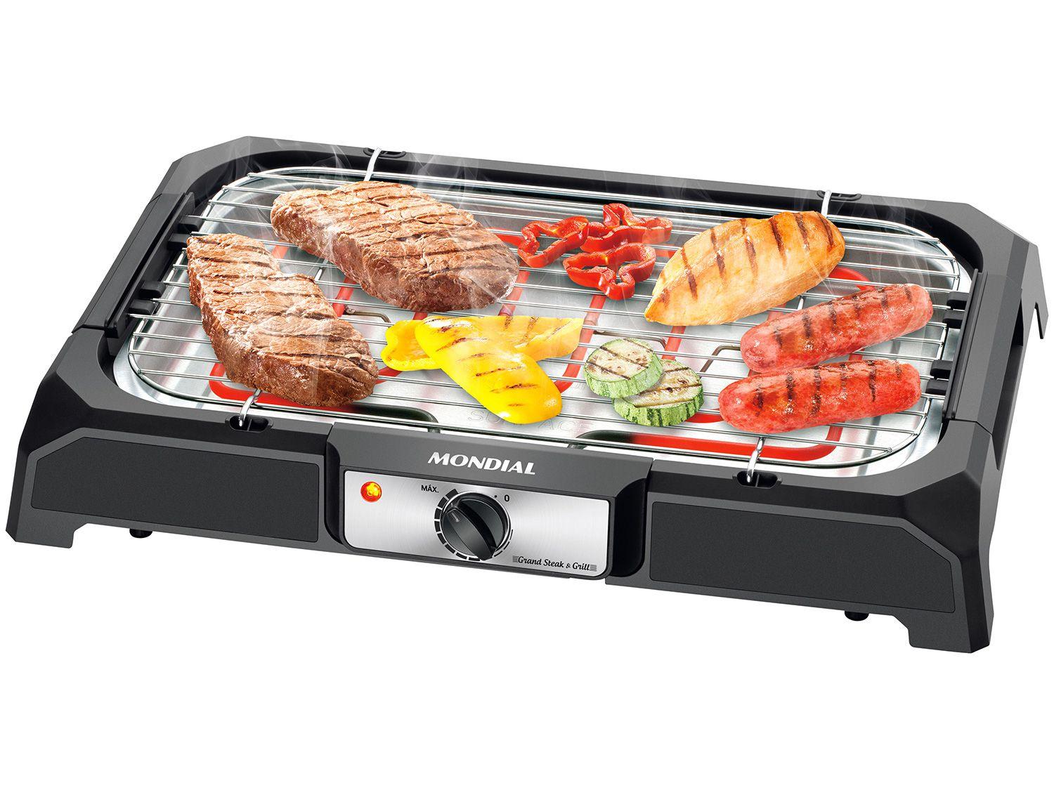 Churrasqueira Elétrica Mondial 1800W - Grand Steak & Grill