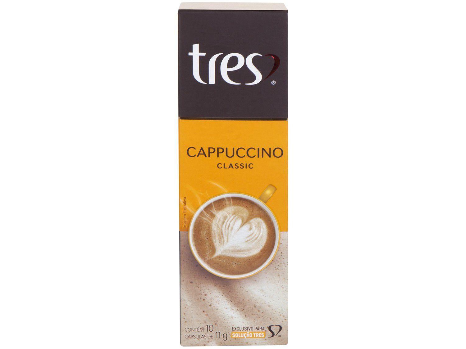 Cápsula Cappuccino Classic TRES 3 Corações - 10 Cápsulas