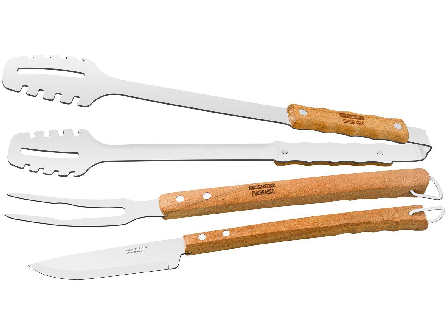 Kit Churrasco Tramontina Madeira 3 Peças - 26599/001