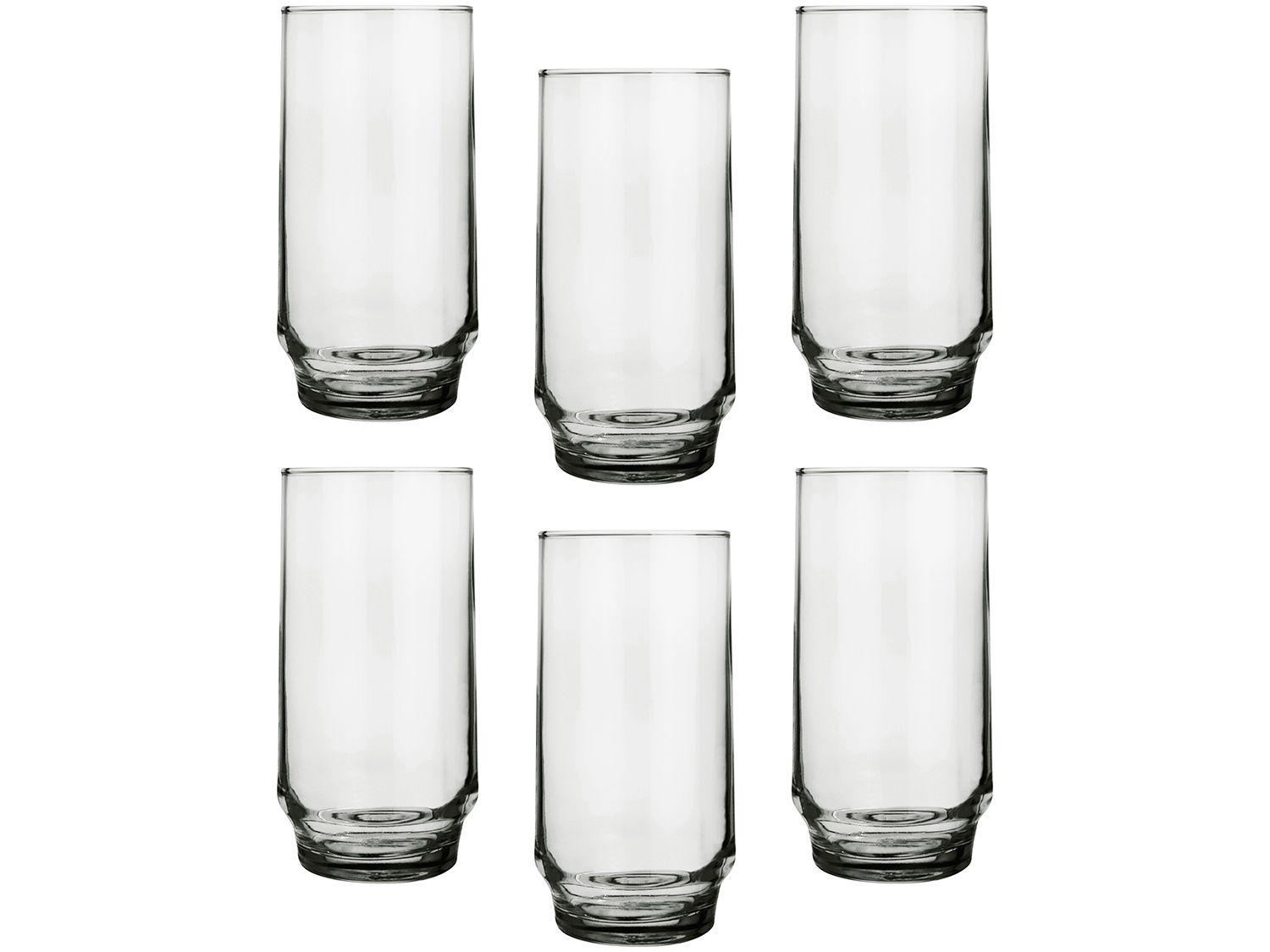 Jogo de Copos Vidro 6 Peças 410ml - Nadir Lights LD