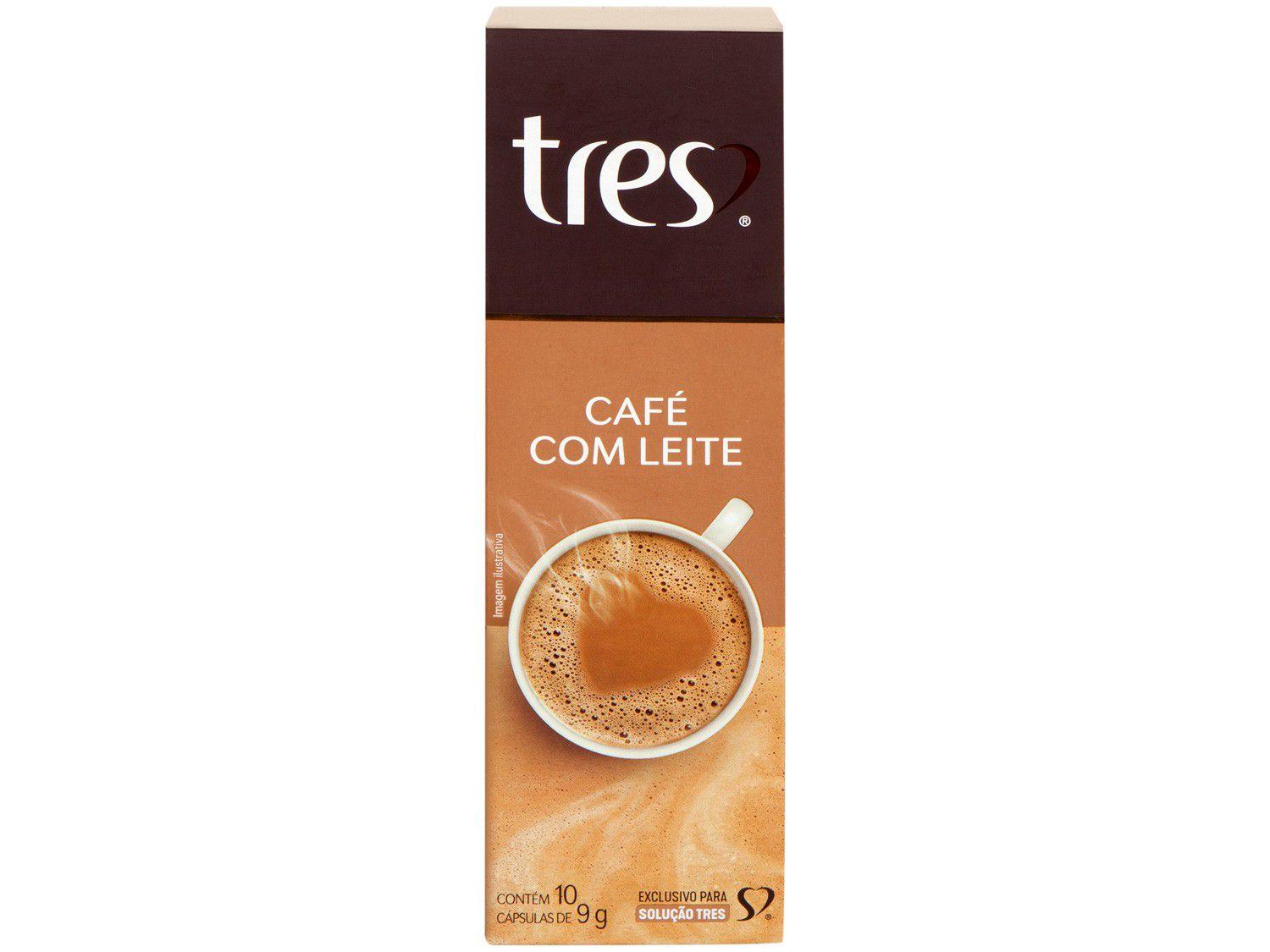 Cápsula de Café com Leite TRES 3 Corações - 10 Cápsulas
