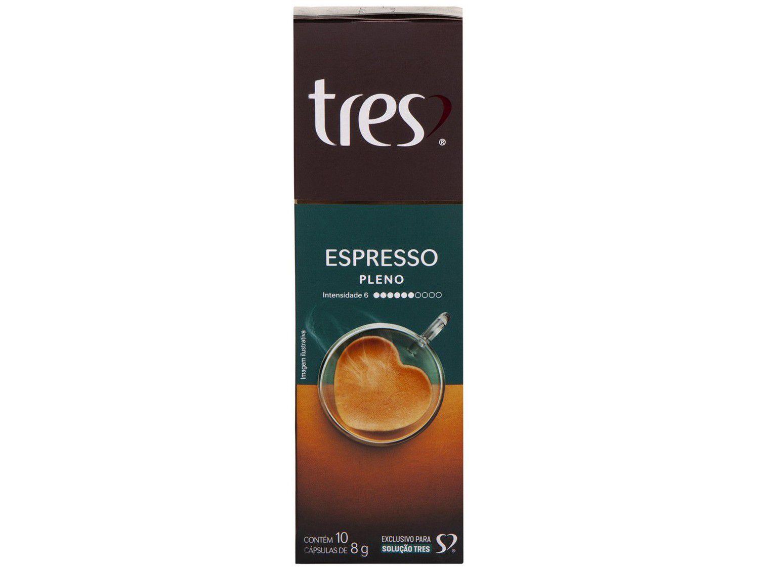 Cápsula de Café Espresso Pleno TRES 3 Corações - 10 Cápsulas