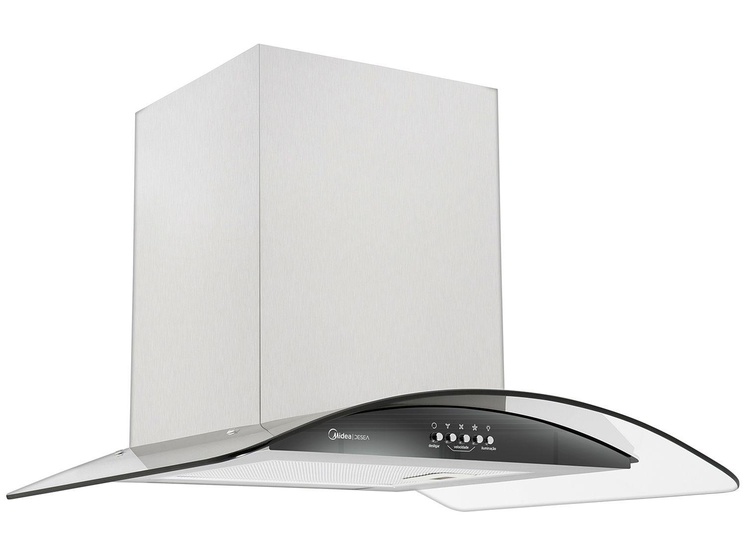 Coifa de Parede Midea 60cm com Vidro Curvo - 3 Velocidades RGA601 Desea