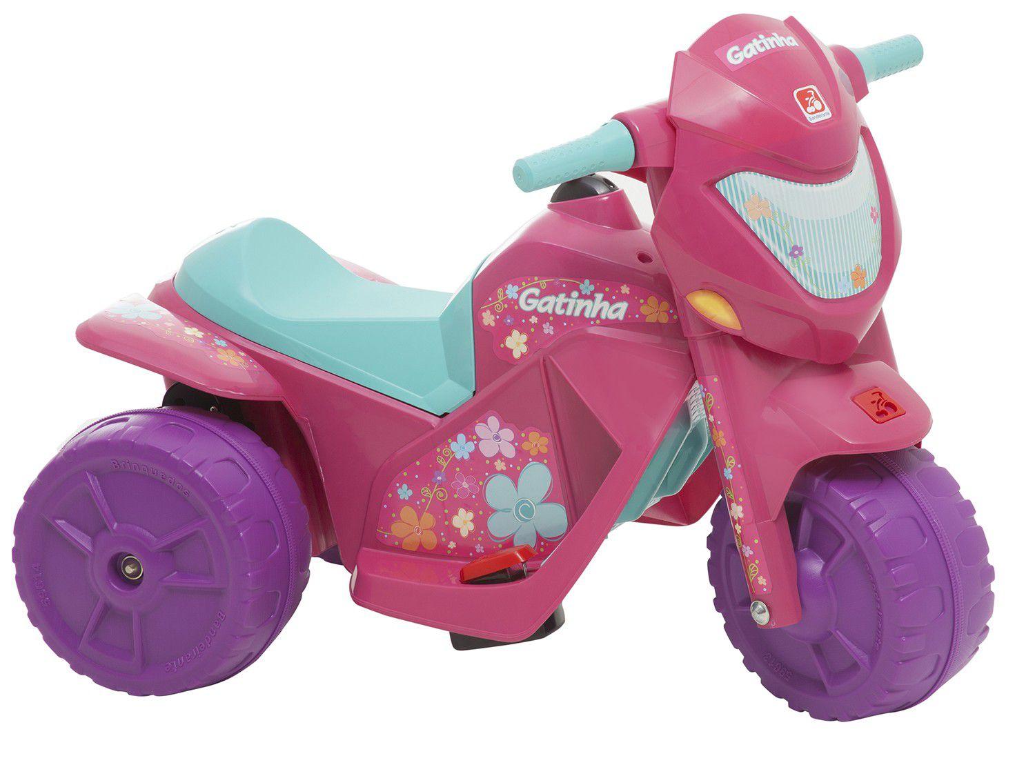 Moto Elétrica Infantil Gatinha 2 Marchas Bandeirante