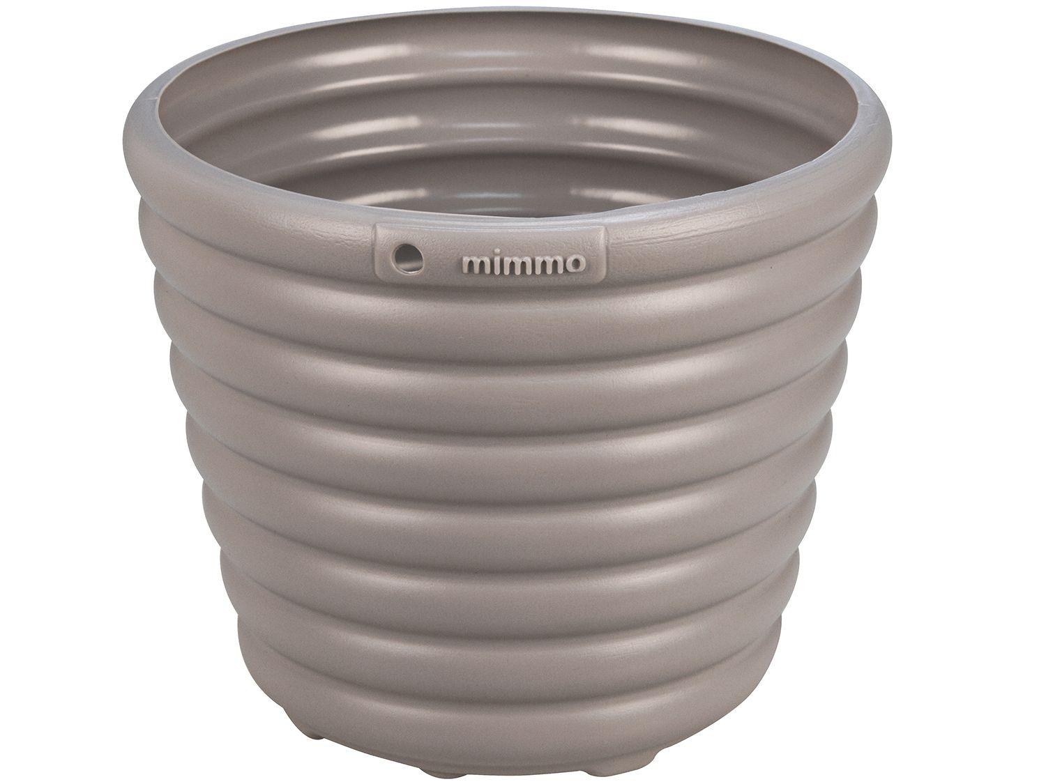 Cachepô/Vaso para Plantas 1,7L 16,2x13,5x16,2cm - Tramontina Sweet Garden Mimmo Cinza