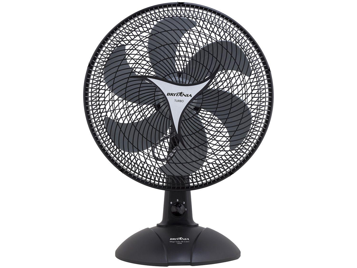 Ventilador de Mesa Britânia Mega Turbo 40 Six - 2 em 1 40cm 3 Velocidades