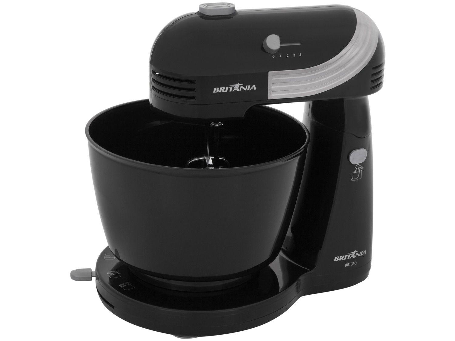 Batedeira Britânia Preta 350W BBT350 33401065 - 4 Velocidades