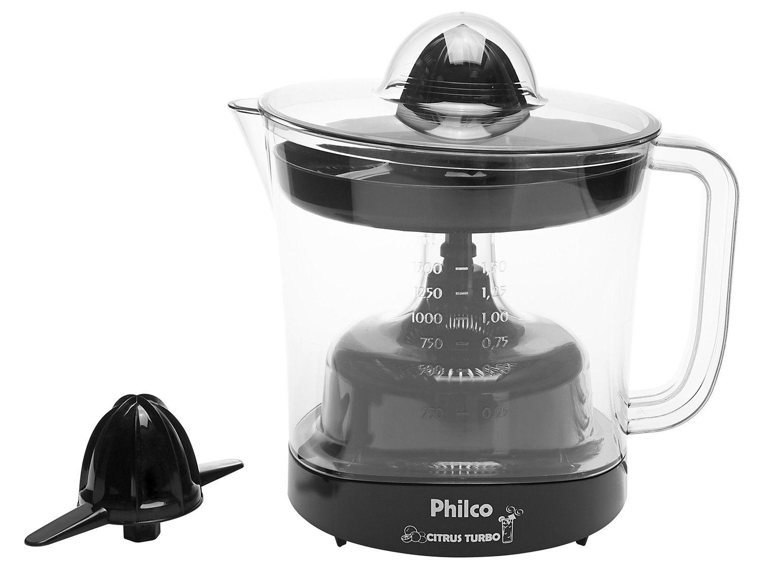 Espremedor de Frutas Philco Citrus Turbo Elétrico - 50W 1,5L Preto