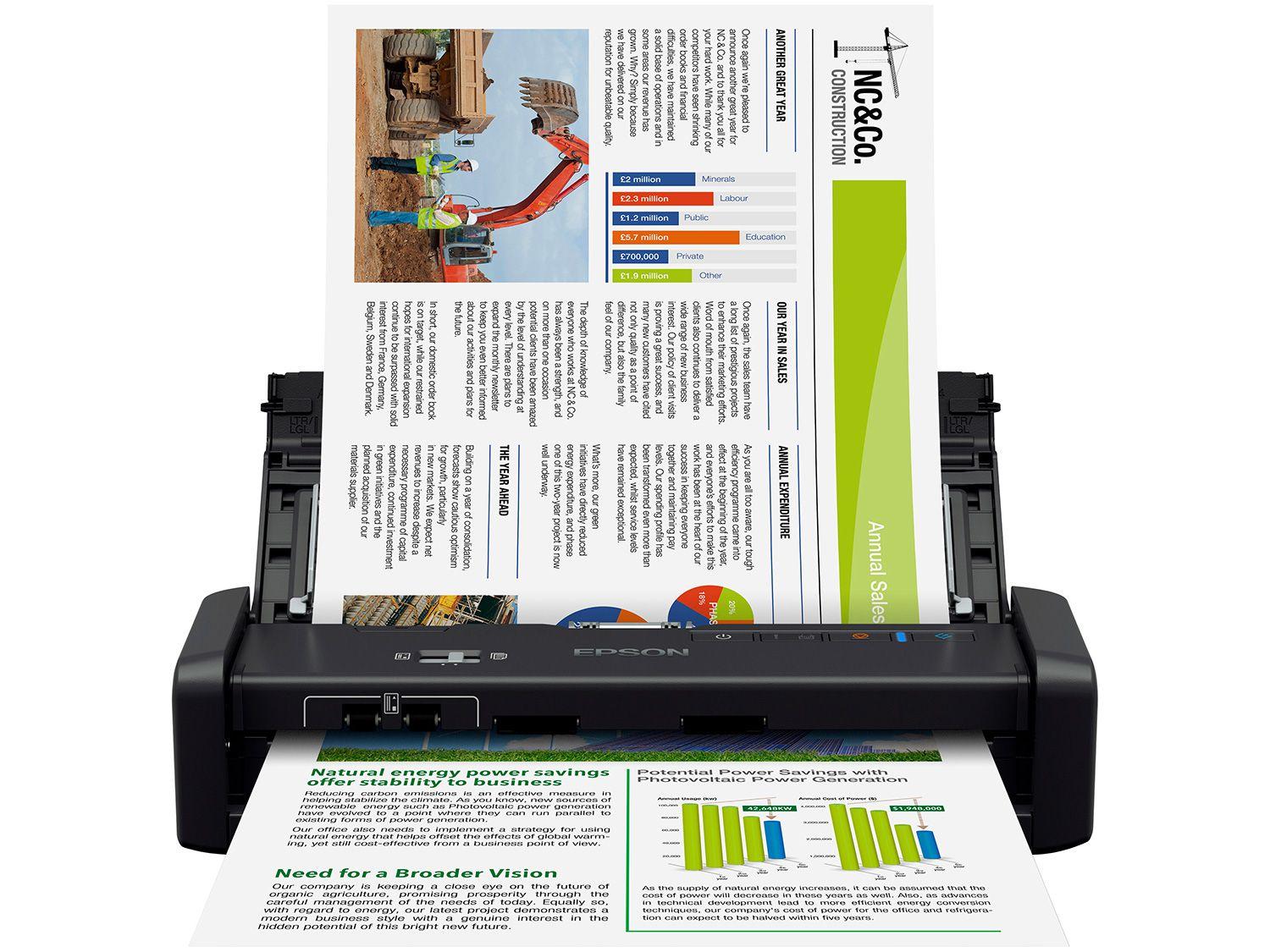 Foto 3 - Scanner Portátil Epson WorkForce ES-300W Colorido - Wireless 600dpi Alimentador Automático