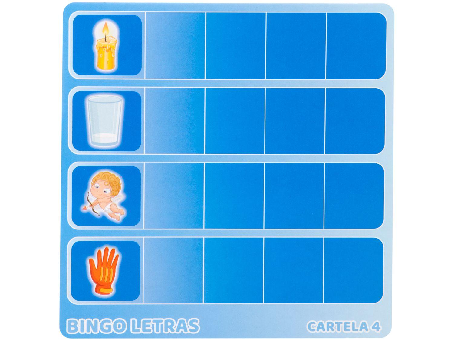 Jogo Educativo Bingo das Letras - Loja Grow