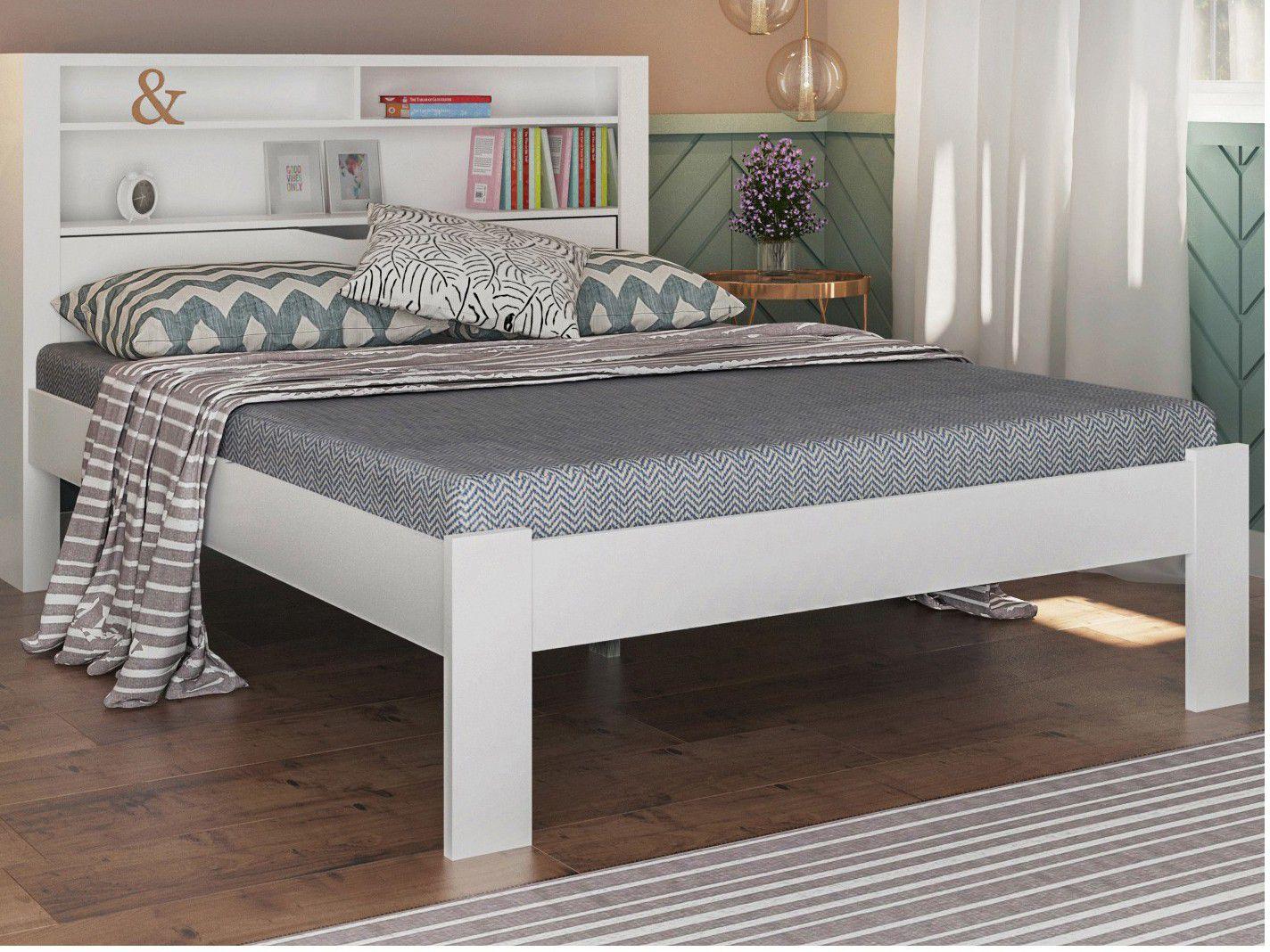 Cama Casal 138x188cm Santos Andirá - Contemporânea Invicta