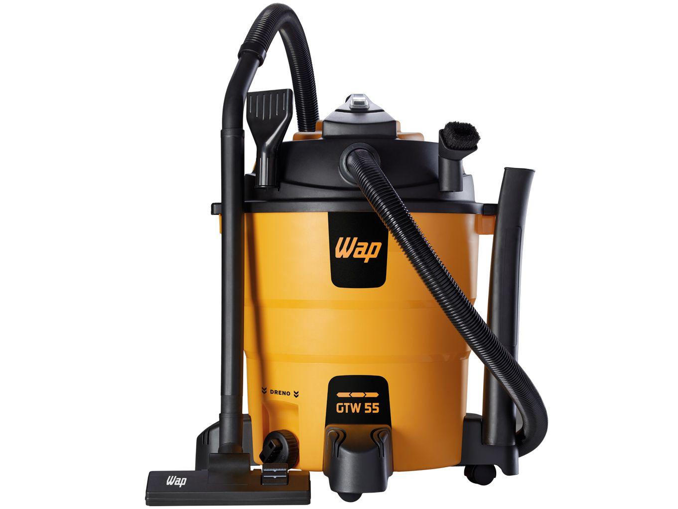 Aspirador de Pó e Água Profissional Wap - Filtro HEPA 1600W GTW 55 FW005734 Preto e Amarelo